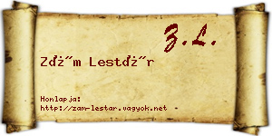 Zám Lestár névjegykártya